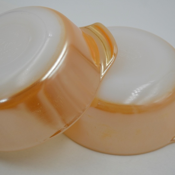 Fire King Other - Vintage 1960s Fire King Anchor Hocking Peach Luster 2 Piece Bowl Set